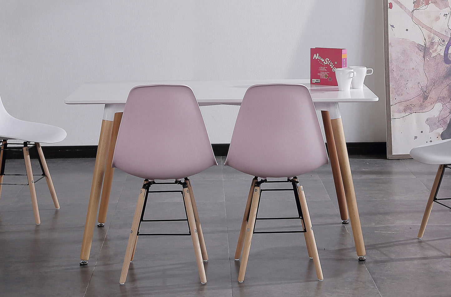 MESA COMEDOR FIJA MANILA 140 x 80 CM BLANCO / HAYA
