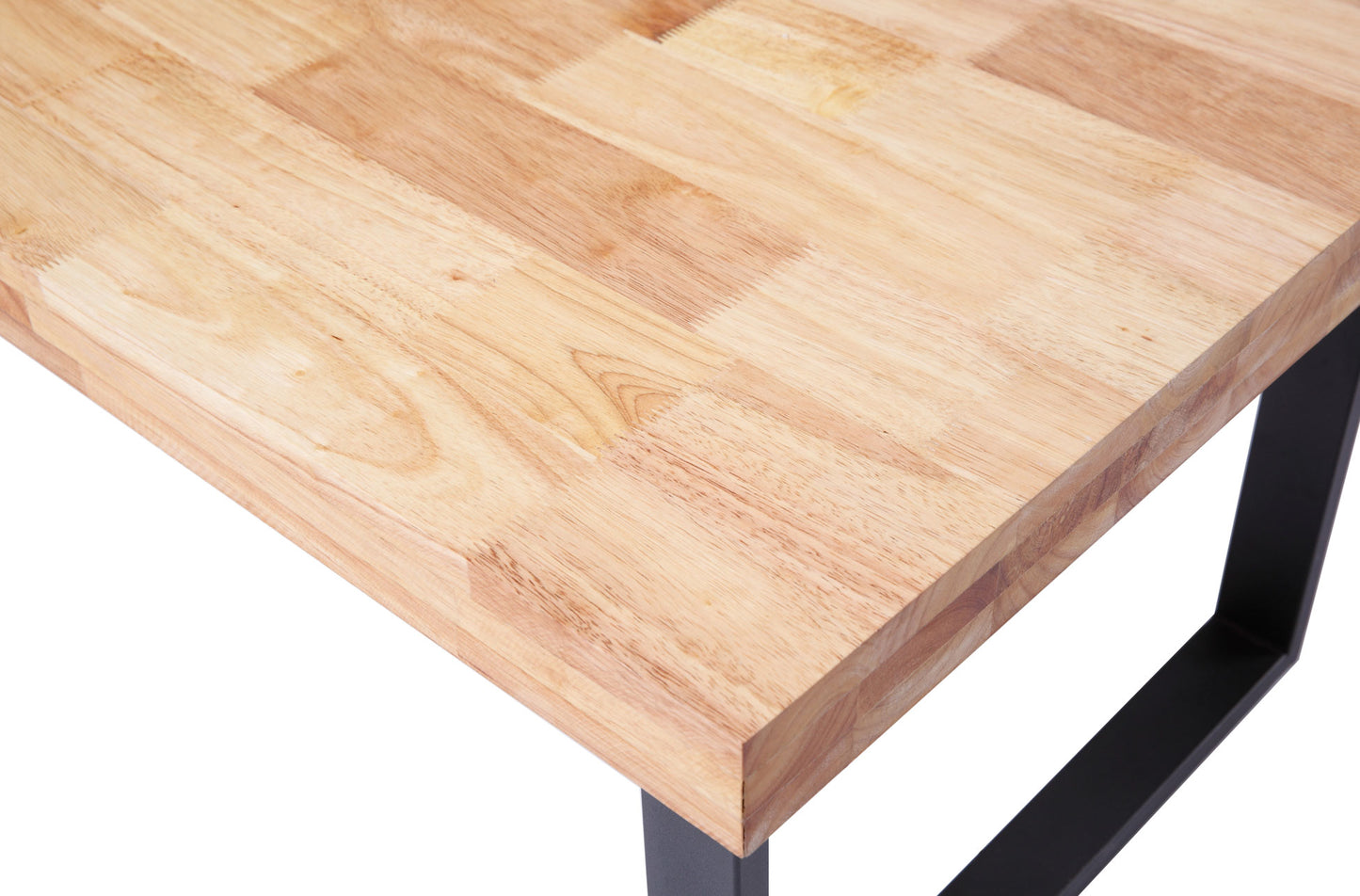 MESA COMEDOR FIJA NATURAL 140 x 80 CM ROBLE NORDISH / NEGRO.