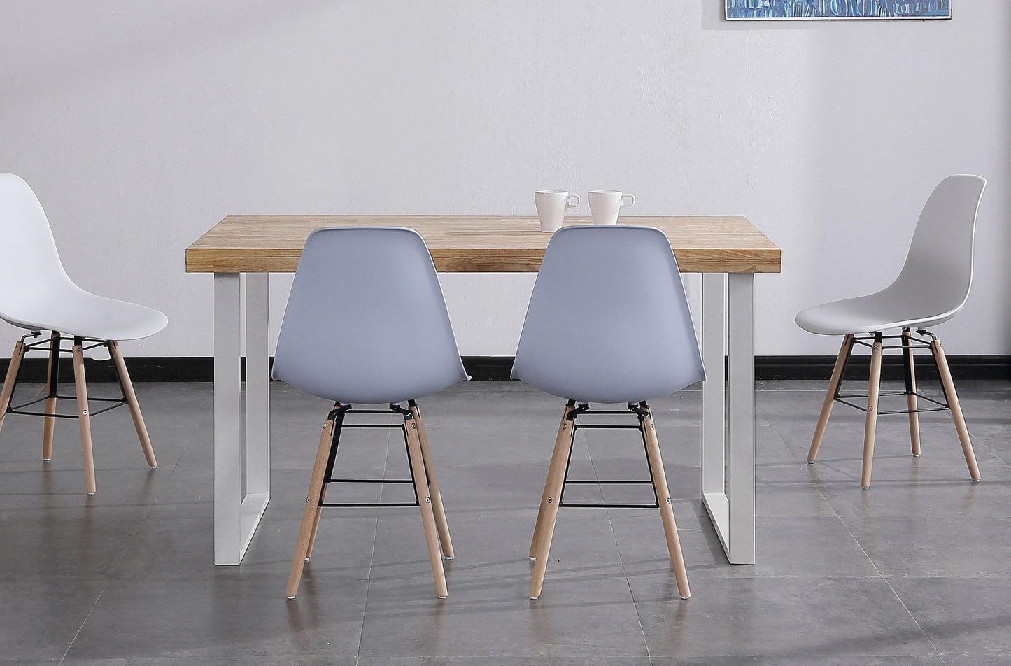 MESA COMEDOR FIJA OSAKA 140 x 80 CM ROBLE NORDISH / BLANCO