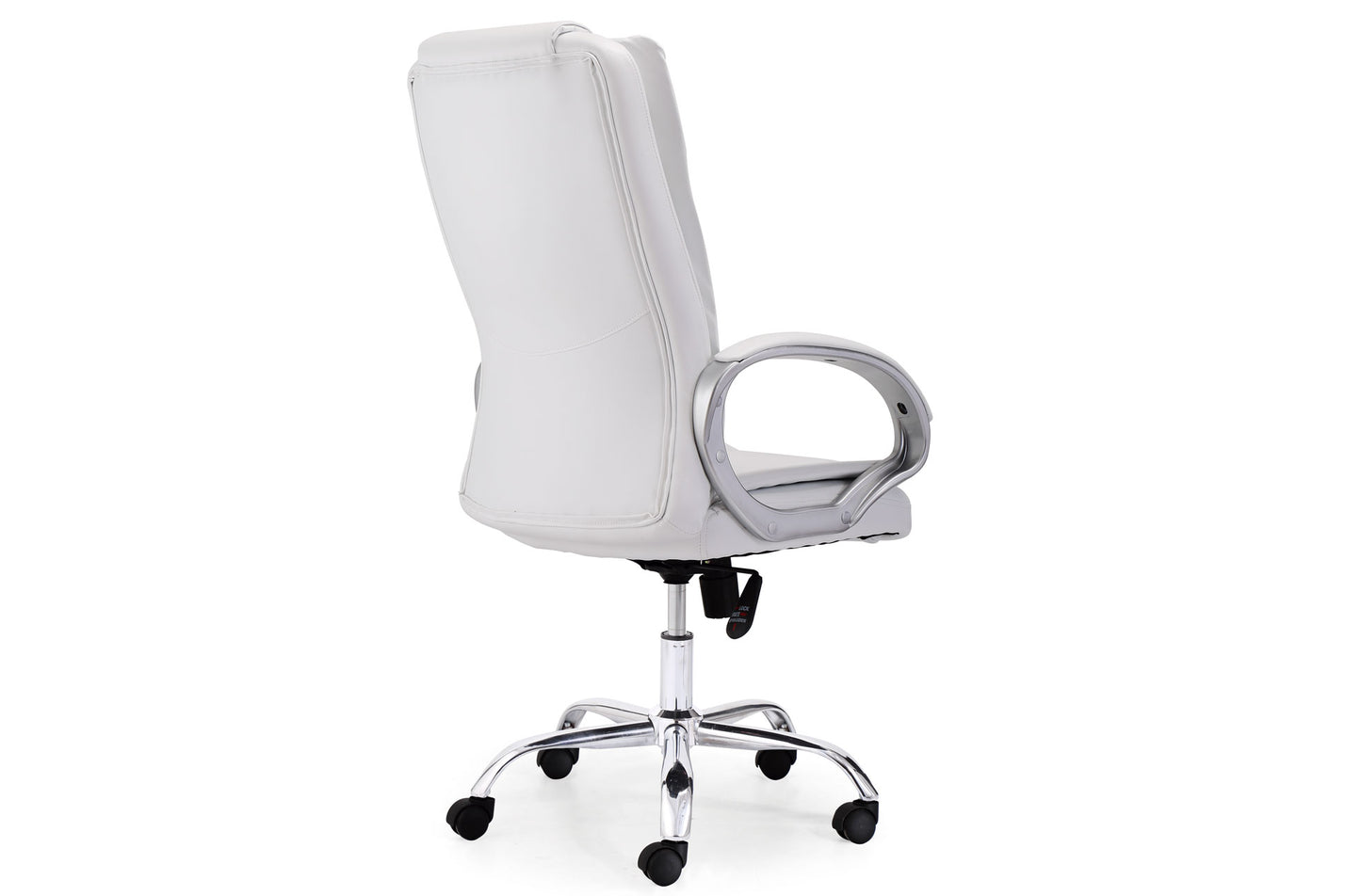 SILLÓN GIRATORIO METEOR SÍMIL PIEL BLANCO