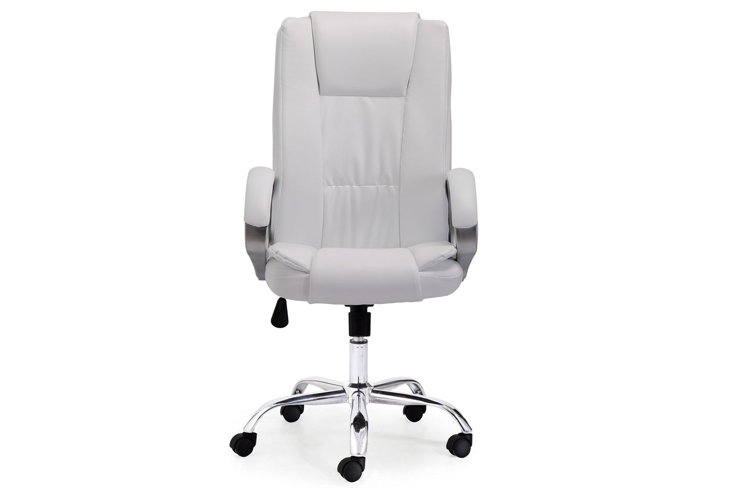 SILLÓN GIRATORIO METEOR SÍMIL PIEL BLANCO
