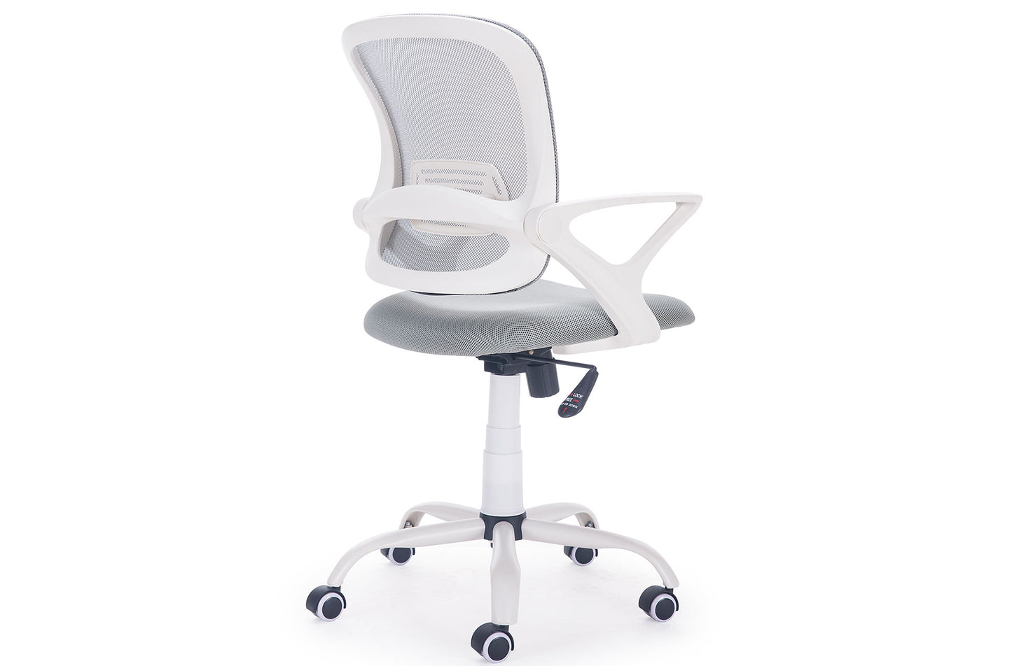 SILLA DE ESCRITORIO GIRATORIA MODELO VENUS GRIS / ESTRUCTURA BLANCA