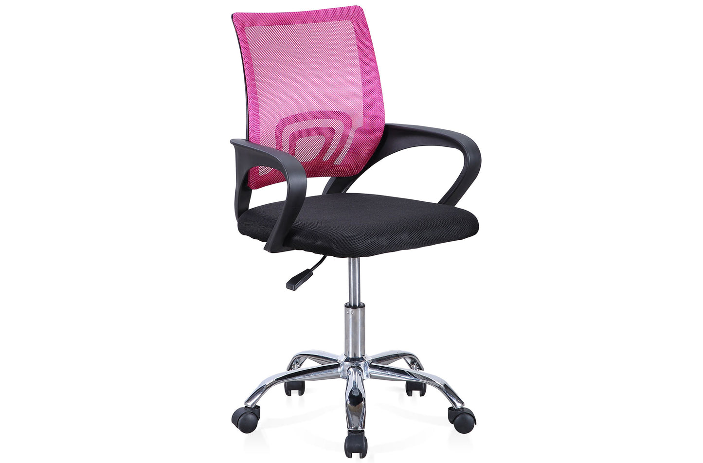 SILLA DE OFICINA GIRATORIA MODELO MARS NEGRO / ROSA
