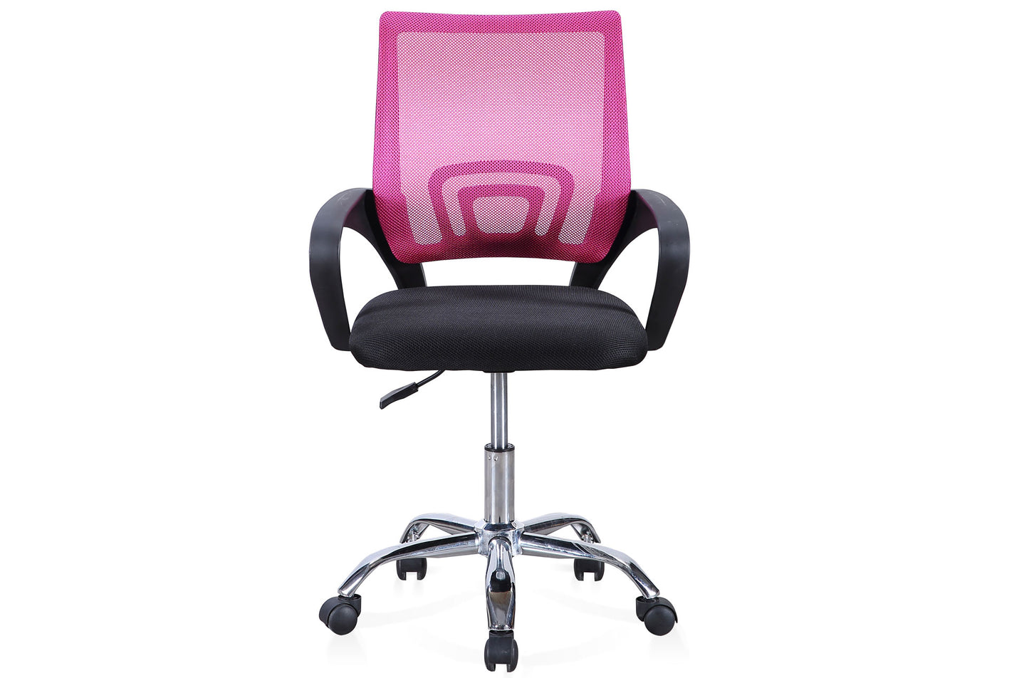 SILLA DE OFICINA GIRATORIA MODELO MARS NEGRO / ROSA