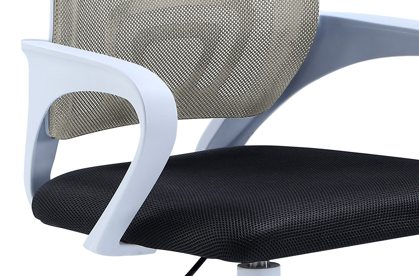 SILLA GIRATORIA ORBIT TRANSPIRABLE NEGRO / GRIS CLARO ESTRUCTURA BLANCA