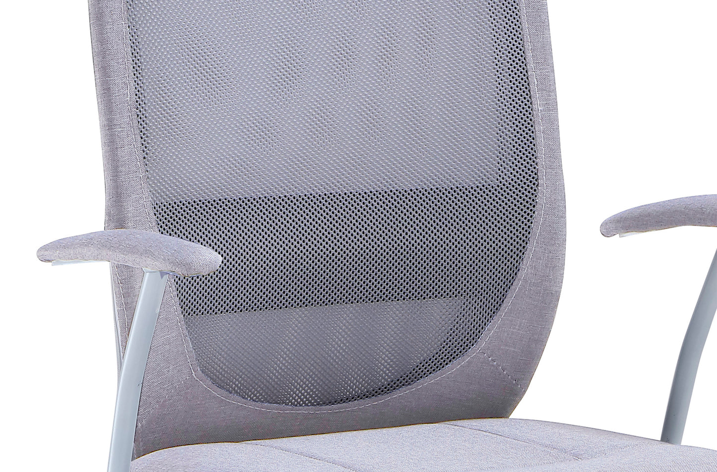 SILLON GIRATORIO MAGGIE EVO TEJIDO GRIS PEARL / ESTRUCTURA BLANCA