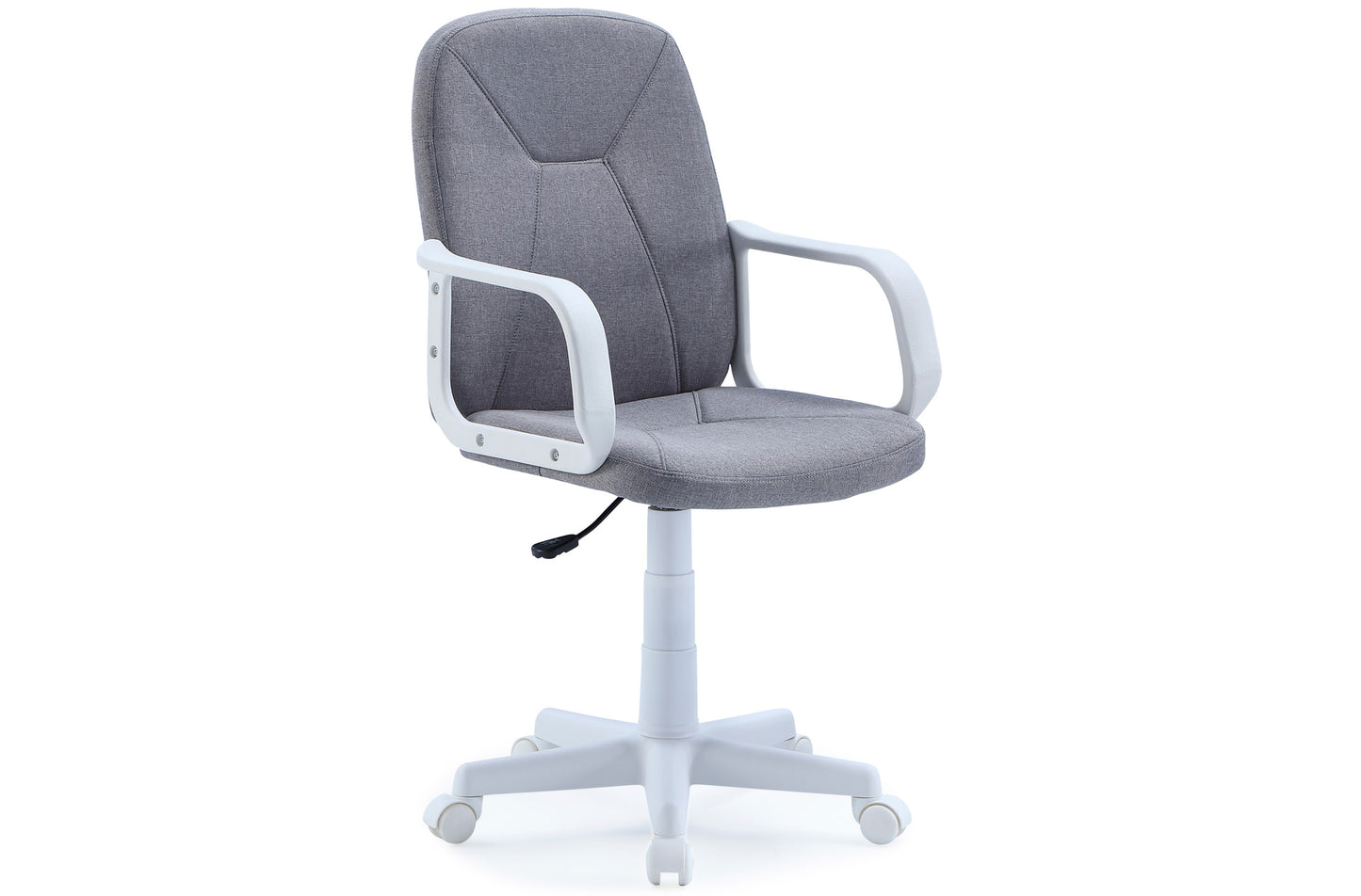 SILLON GIRATORIO GENESIS TEJIDO GRIS PEARL / ESTRUCTURA BLANCA