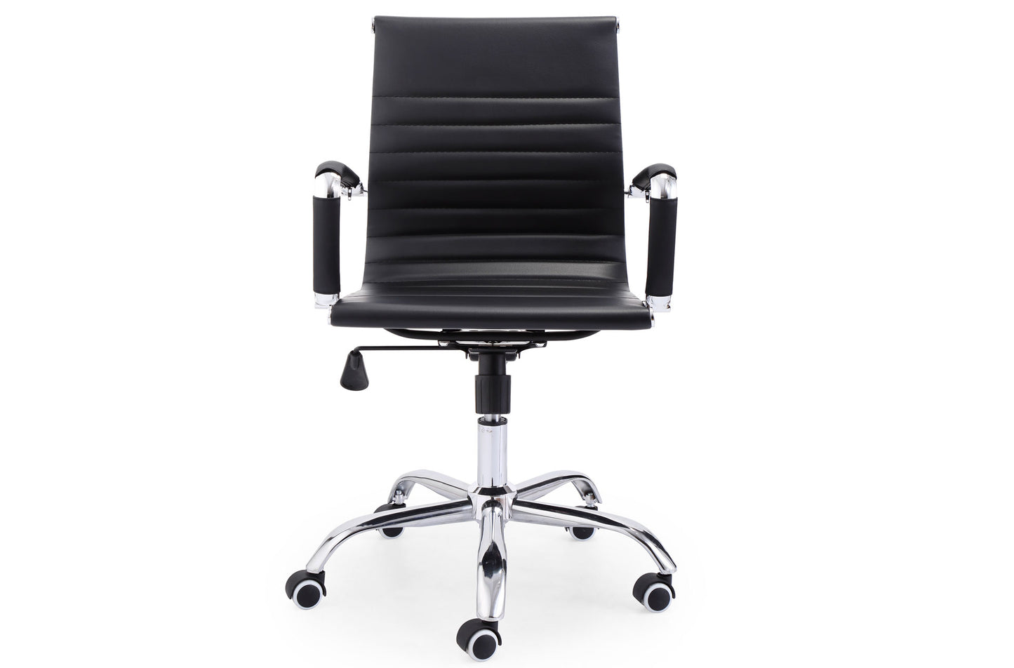 SILLÓN GIRATORIO LUCY SÍMIL PIEL NEGRO