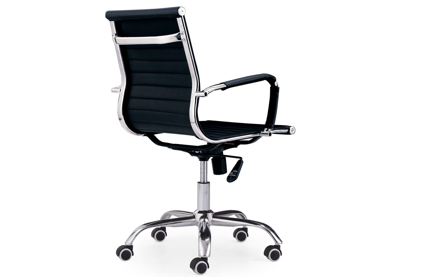 SILLÓN GIRATORIO LUCY SÍMIL PIEL NEGRO