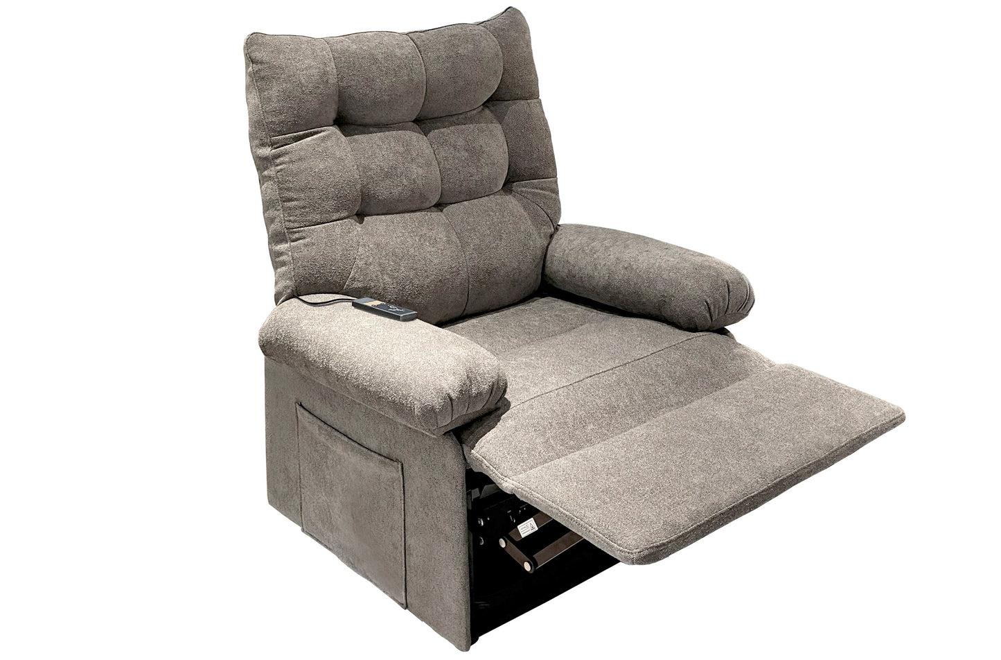 SILLON RELAX ELEVADOR ECLIPSE TEJIDO GRIS TABACO