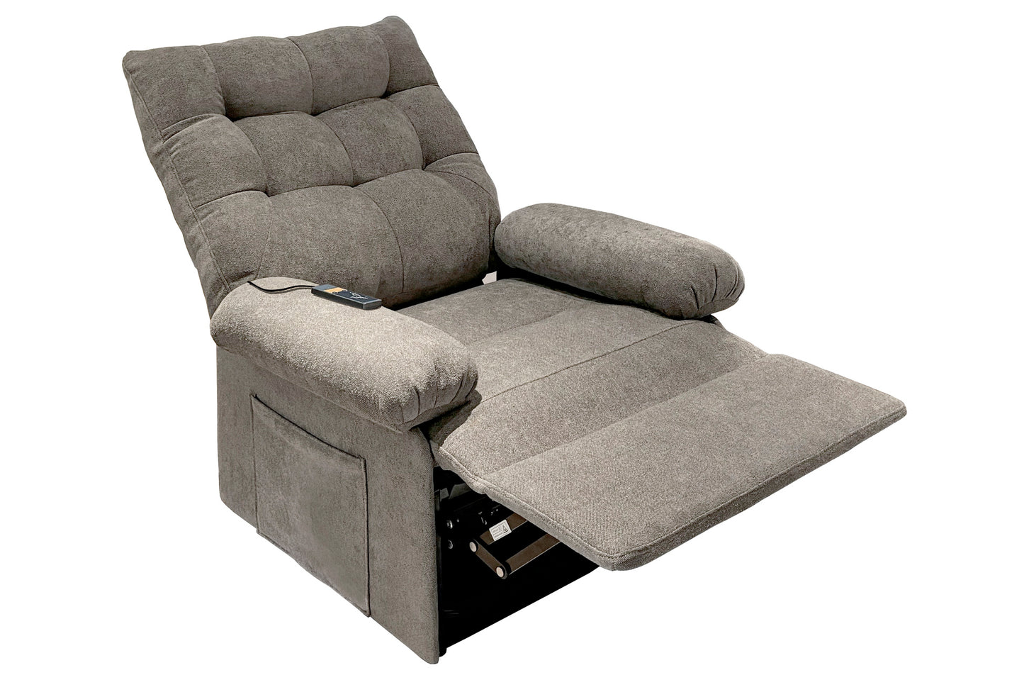 SILLON RELAX ELEVADOR ECLIPSE TEJIDO GRIS TABACO