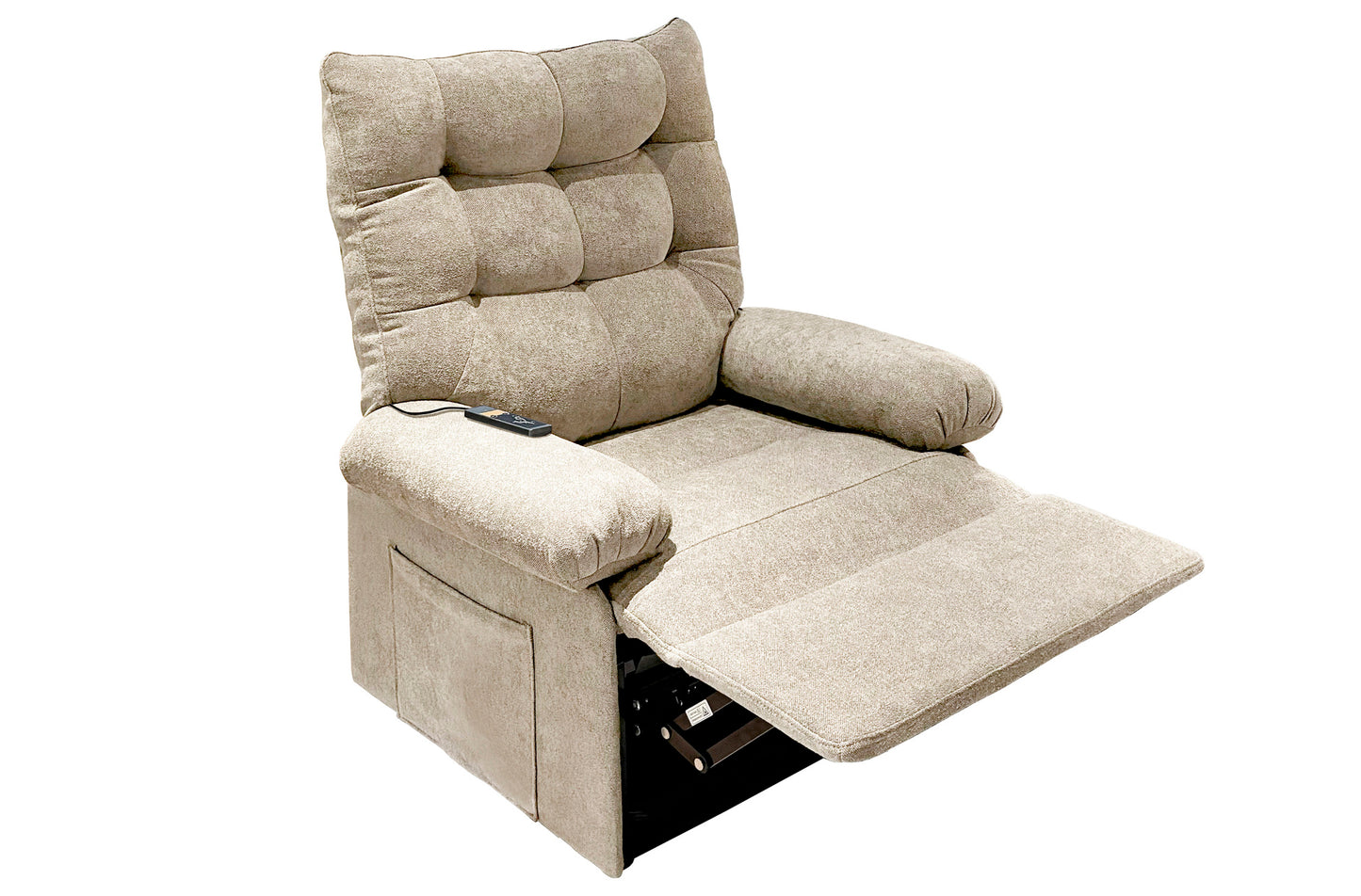 SILLON RELAX ELEVADOR ECLIPSE TEJIDO BEIGE ARENA