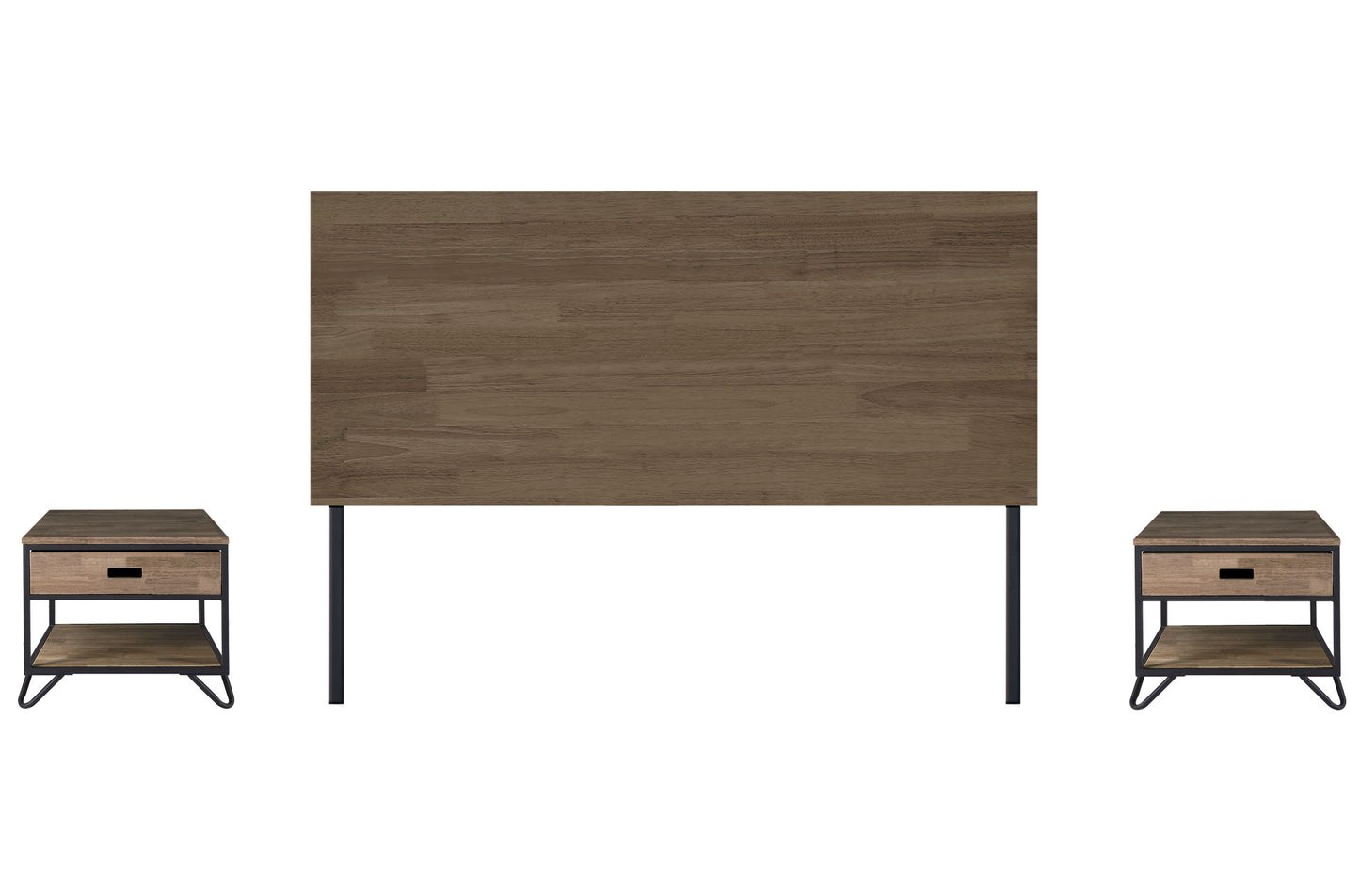 CABECERO CAMA 100 DUKE ROBLE AMERICAN / NEGRO