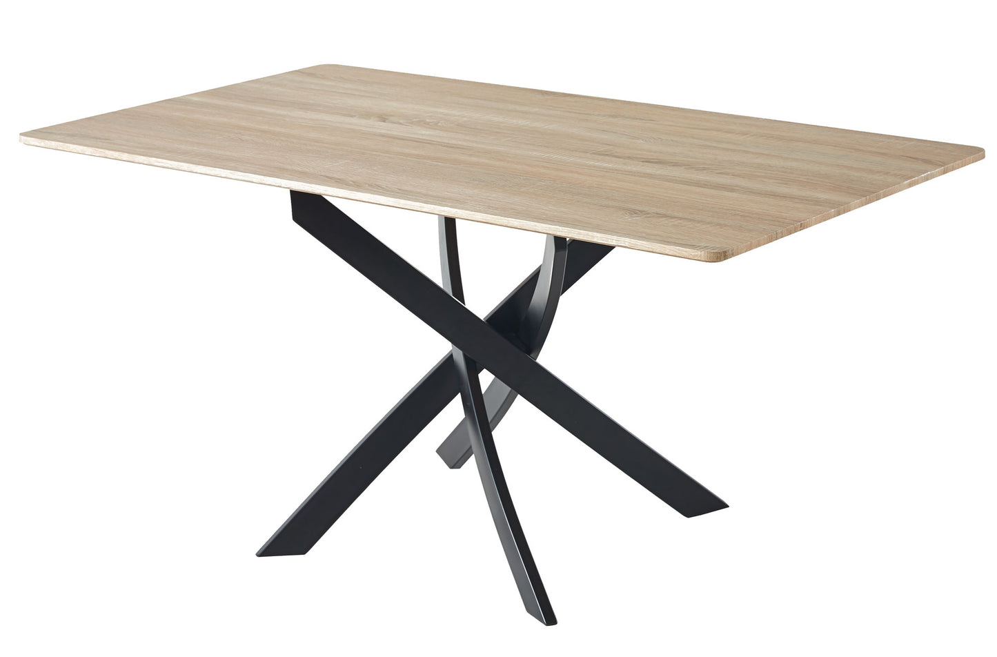 MESA COMEDOR FIJA CUZCO 140 x 80 CM ROBLE / NEGRO