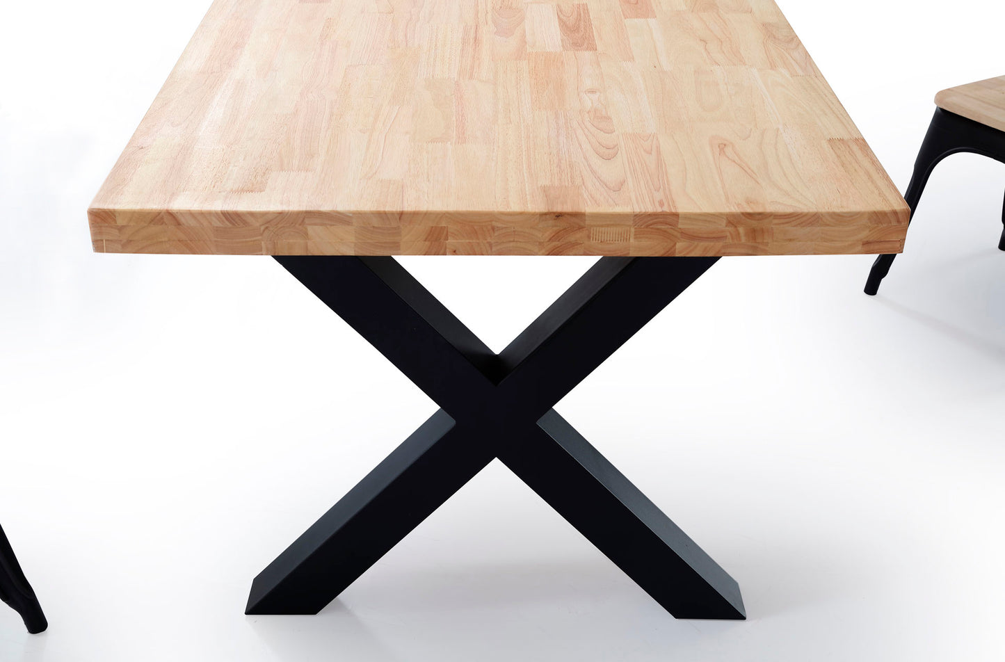 MESA COMEDOR FIJA NUEVA YORK 160 x 90 CM ROBLE / NEGRO