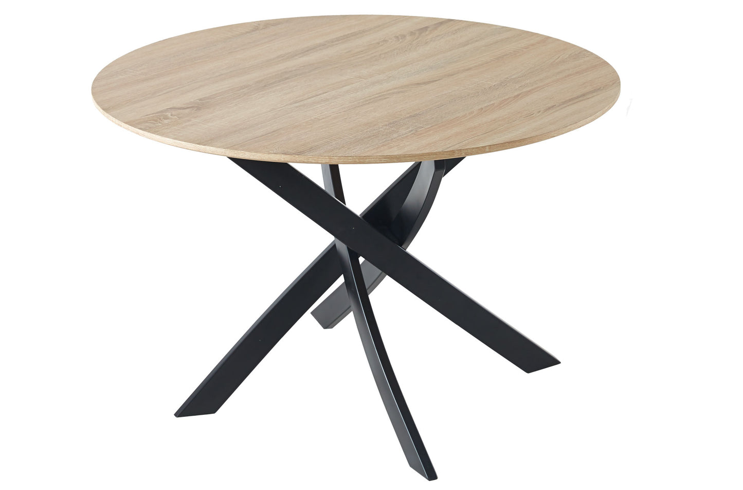 MESA COMEDOR FIJA REDONDA TAIPEI 100 CM ROBLE / NEGRO