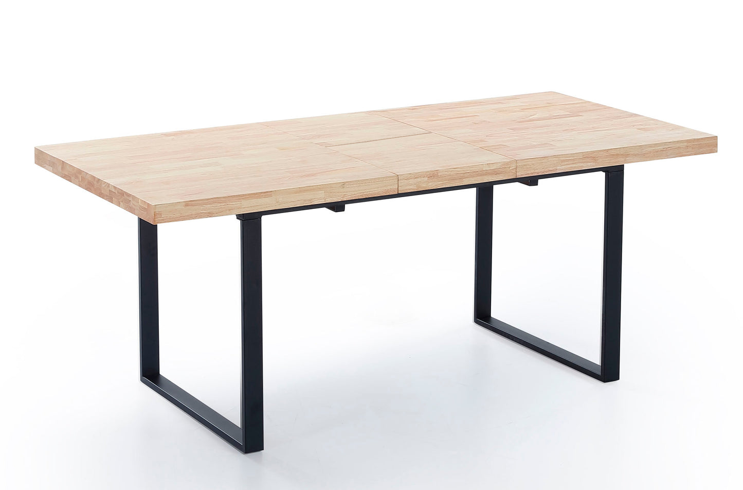 MESA COMEDOR EXTENSIBLE OPORTO 140/180 x 80 CM ROBLE NORDISH / NEGRO