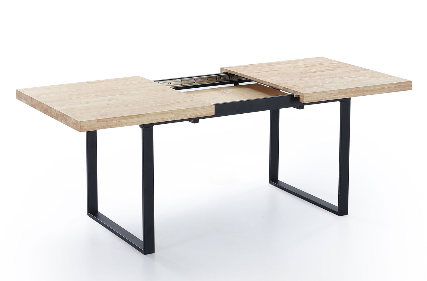MESA COMEDOR EXTENSIBLE OPORTO 140/180 x 80 CM ROBLE NORDISH / NEGRO