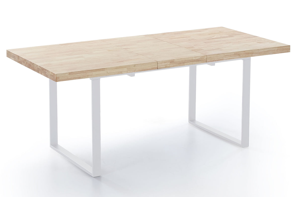 Mesa Comedor Extensible Natural 140 - 180 x 80 cm Roble Nordish / Blanco