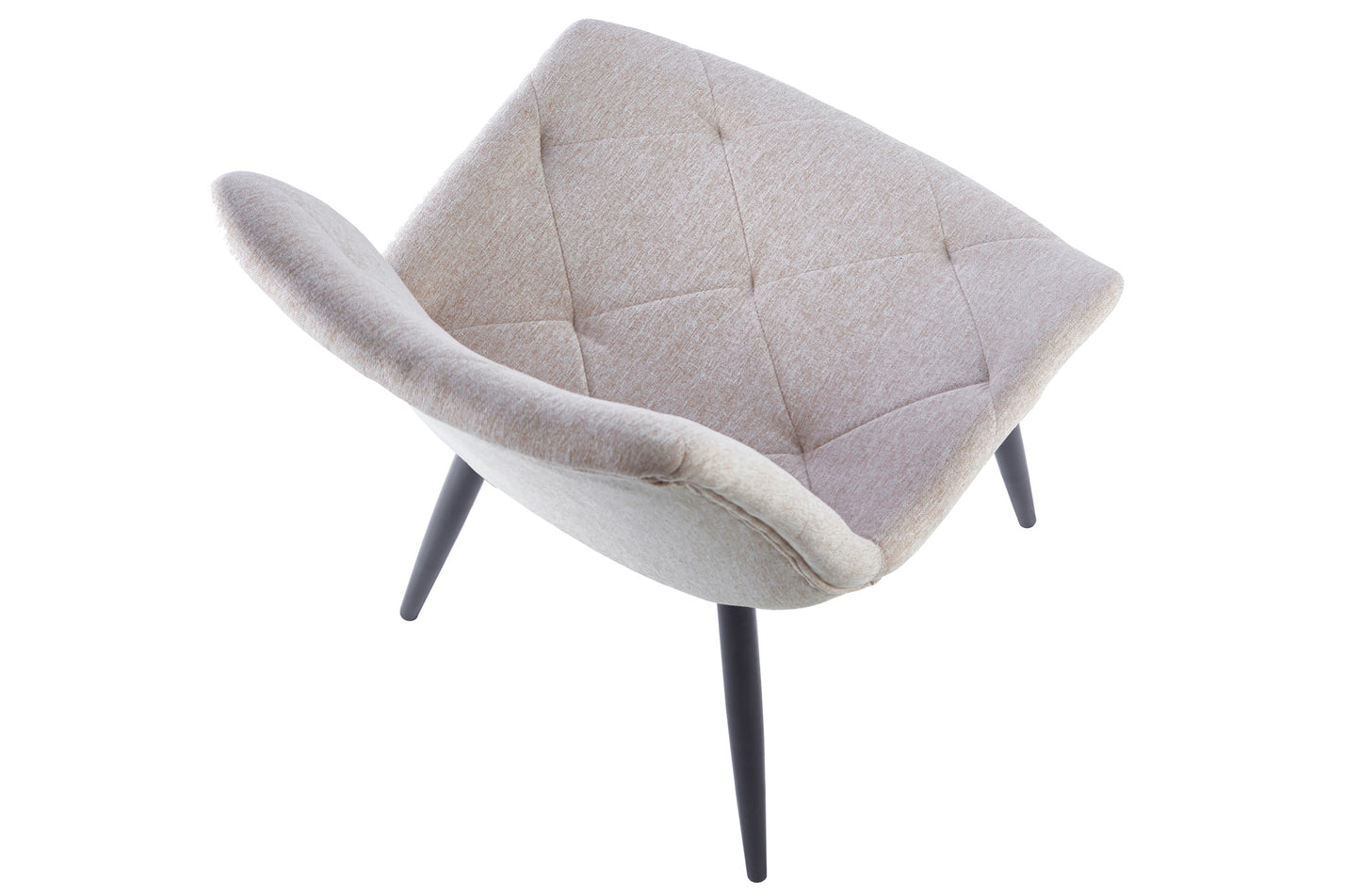 PACK x4 - SILLA COMEDOR HERMES TEJIDO BEIGE / NEGRO