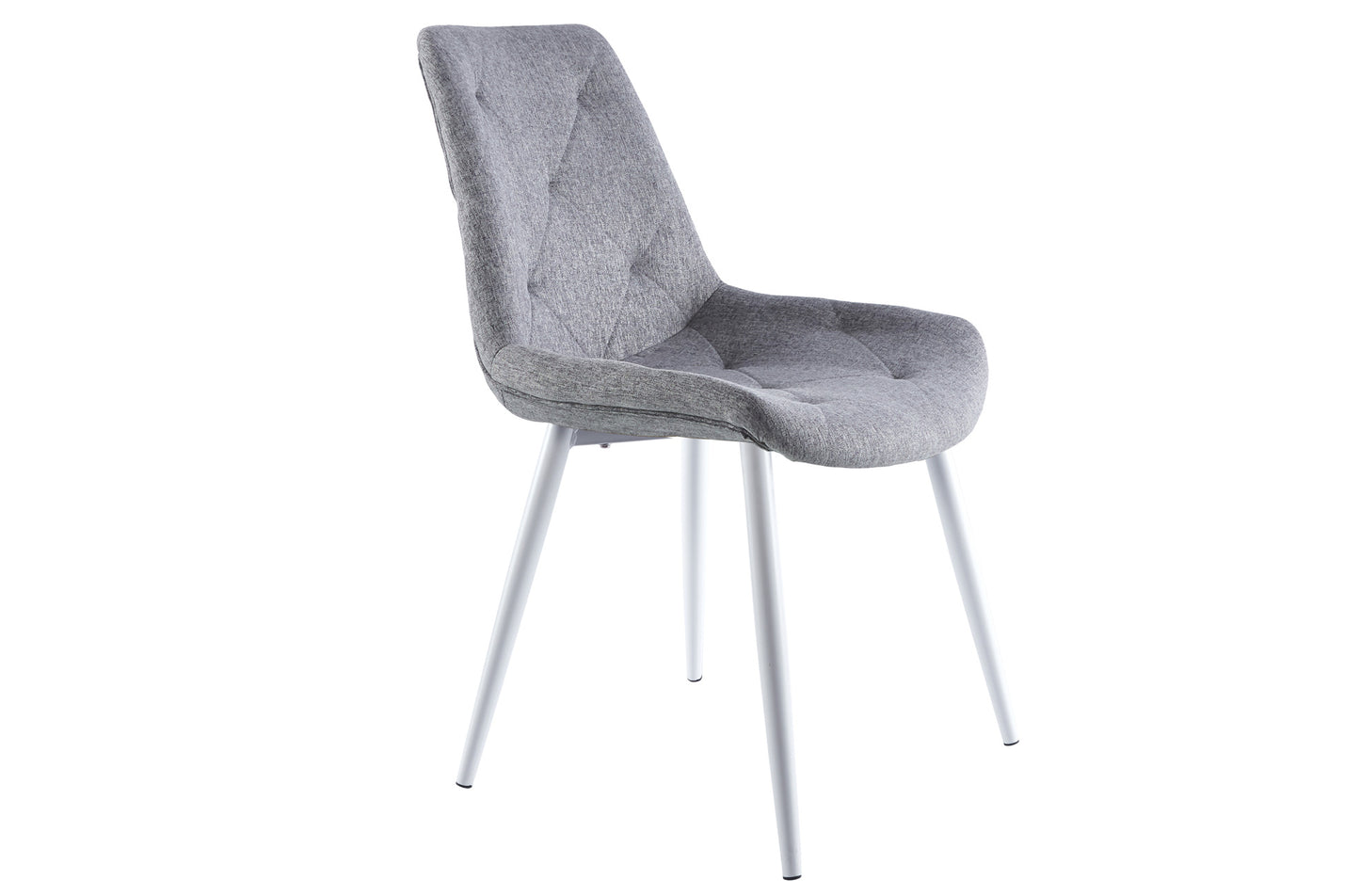 PACK x4 - SILLA COMEDOR HERMES TEJIDO GRIS / BLANCO