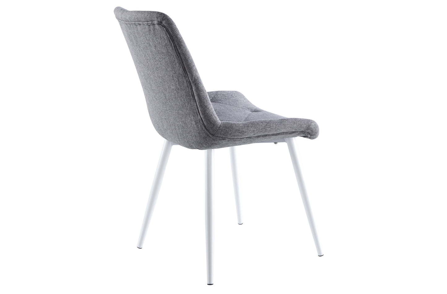 PACK x4 - SILLA COMEDOR HERMES TEJIDO GRIS / BLANCO