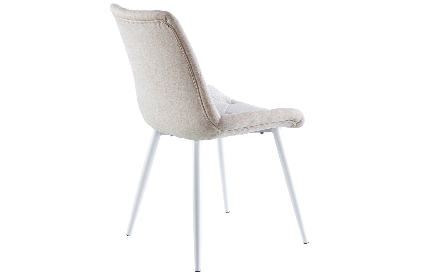 PACK x4 - SILLA COMEDOR HERMES TEJIDO BEIGE / BLANCO