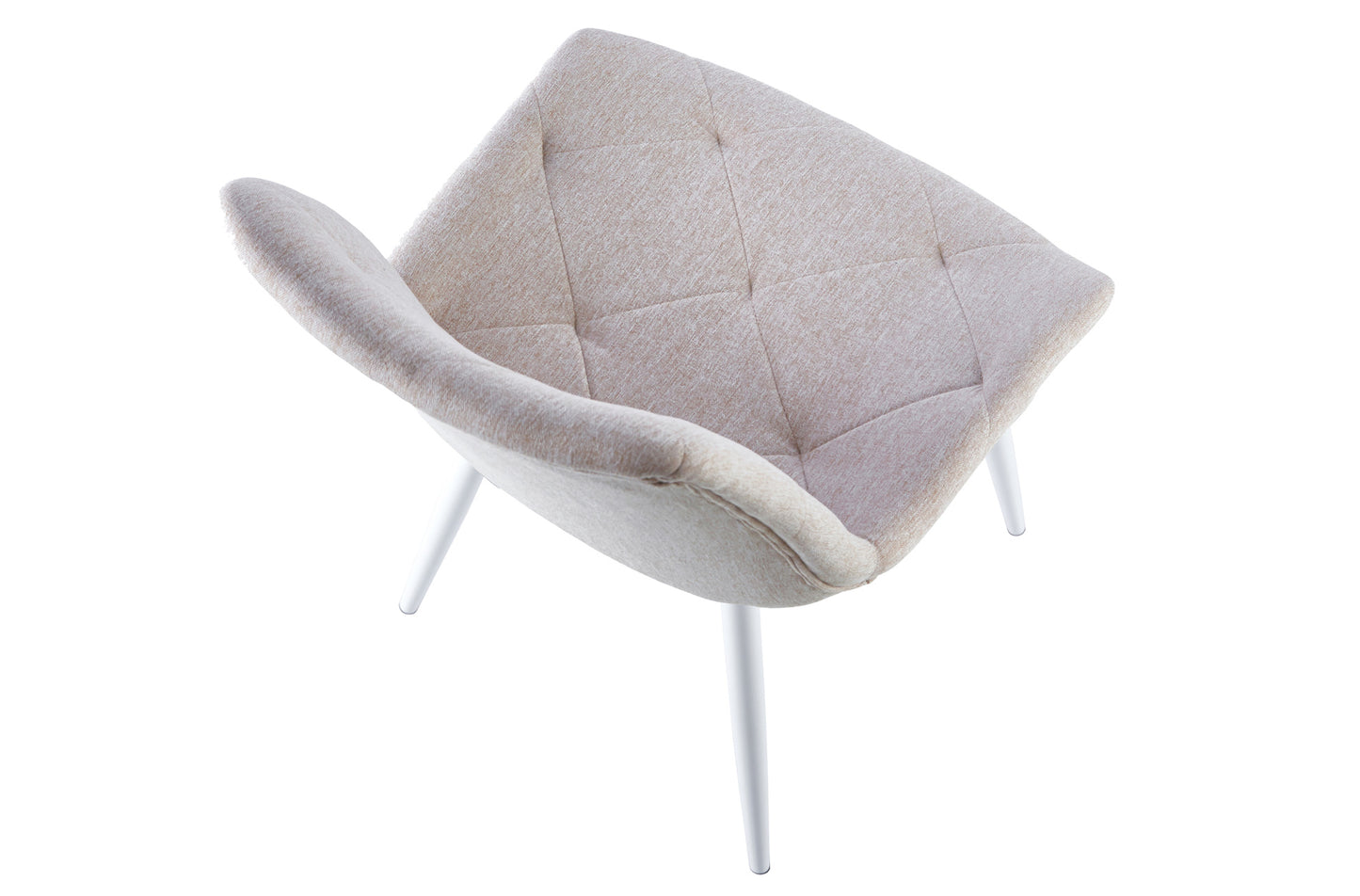 PACK x4 - SILLA COMEDOR HERMES TEJIDO BEIGE / BLANCO