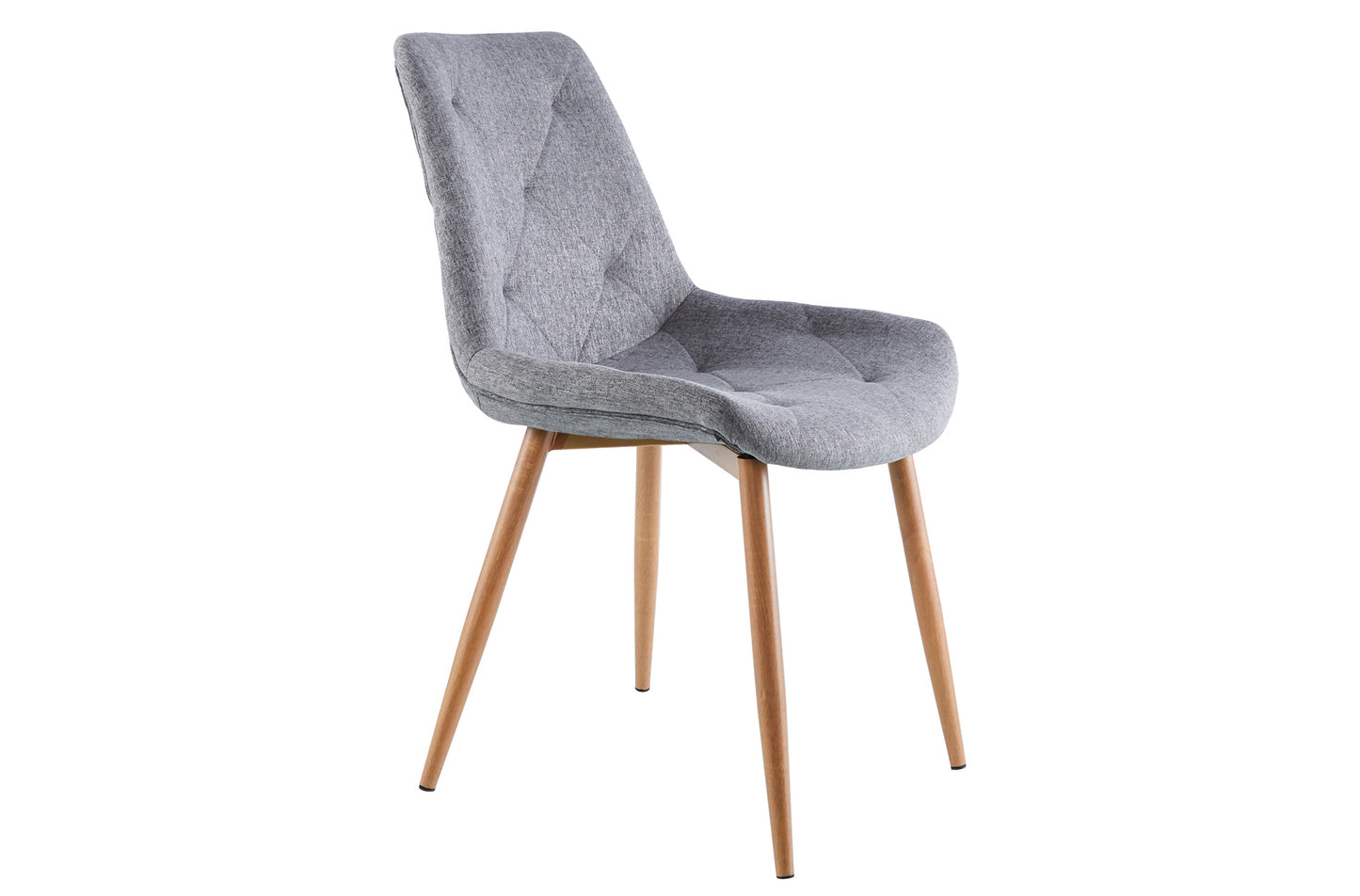 PACK x4 - SILLA COMEDOR HERMES TEJIDO GRIS / OAK