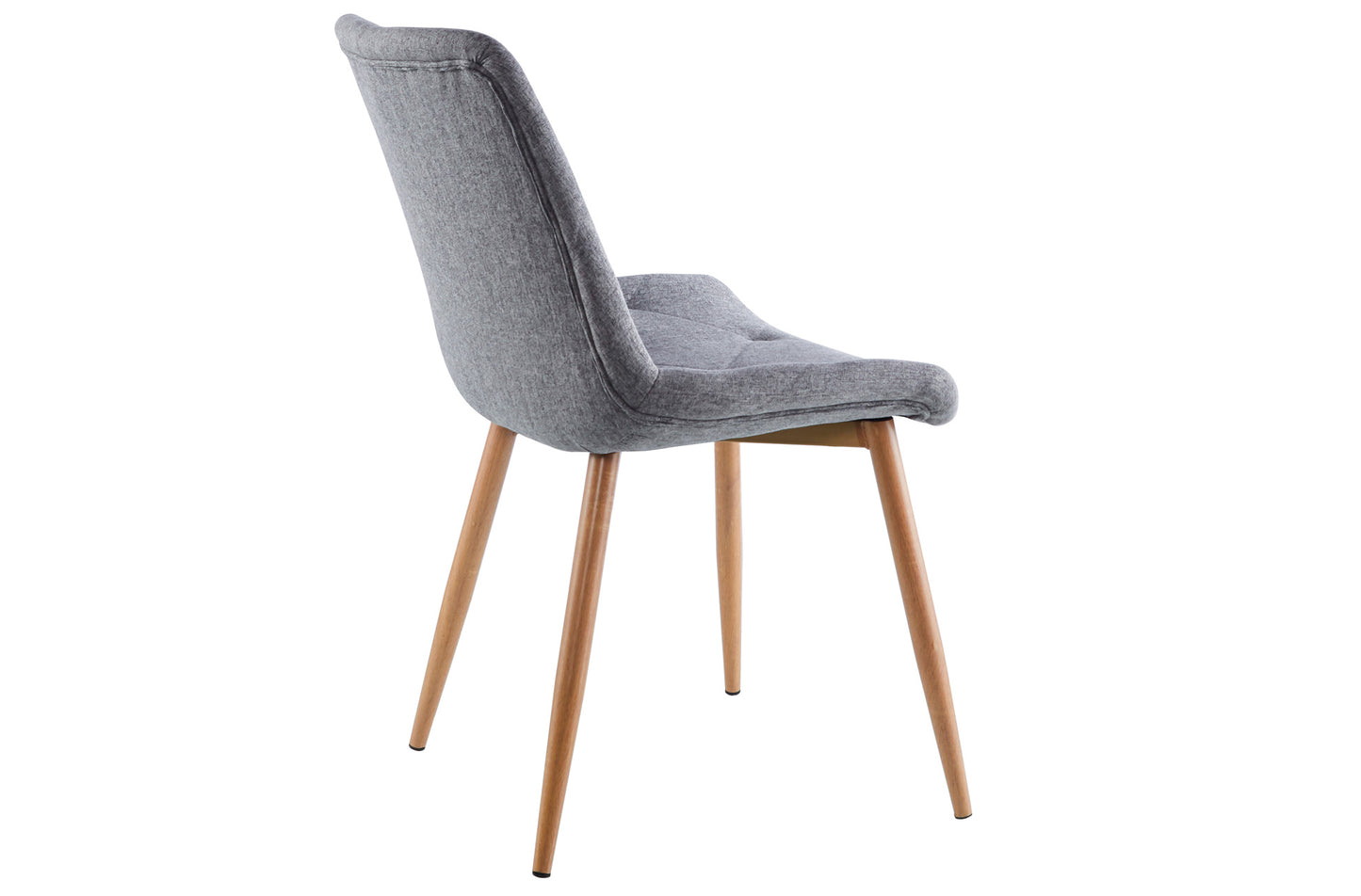 PACK x4 - SILLA COMEDOR HERMES TEJIDO GRIS / OAK