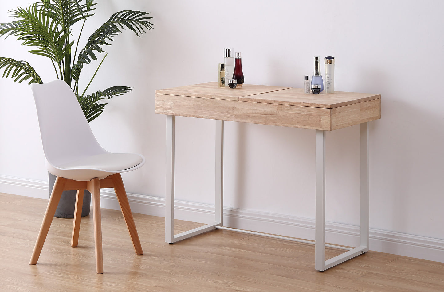 MESA / TOCADOR CON ESPEJO ESTRELLA 100 x 50 CM NORDISH / BLANCO