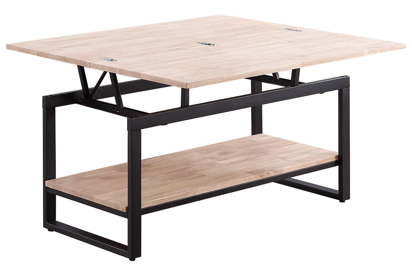 MESA CENTRO ELEVABLE Y EXTENSIBLE TERRA 100 x 45 CM ROBLE NORDISH / NEGRO