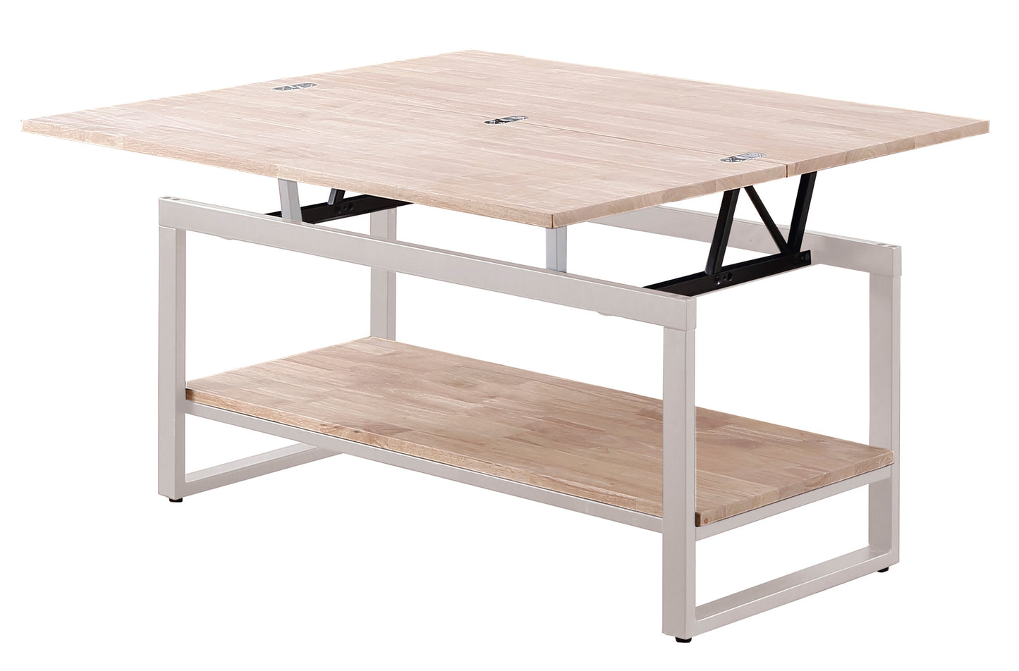 MESA CENTRO ELEVABLE Y EXTENSIBLE TERRA 100 x 45 CM ROBLE NORDISH / BLANCO