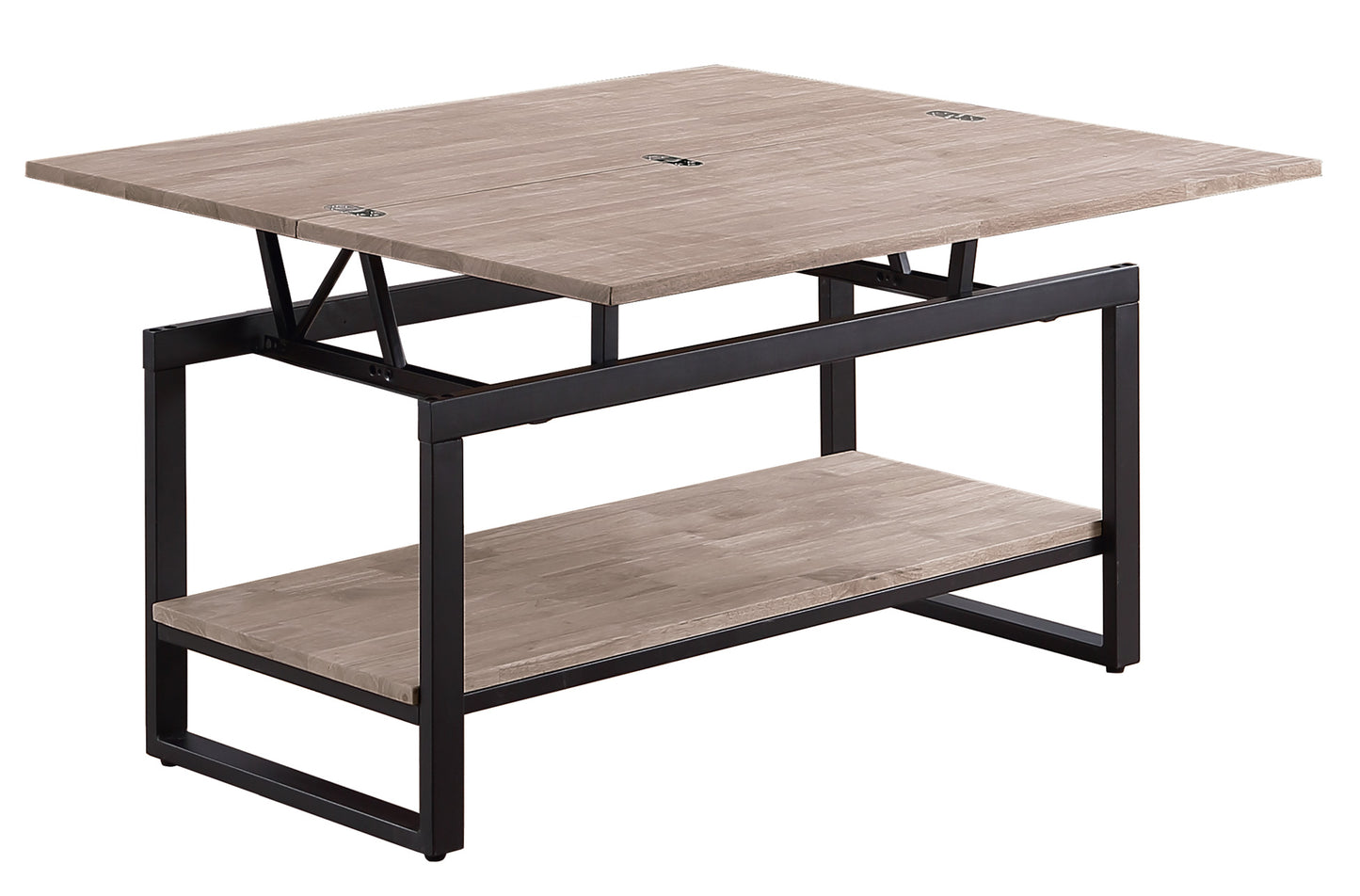 MESA CENTRO ELEVABLE Y EXTENSIBLE TERRA 100 x 45 CM ROBLE HONEY / NEGRO