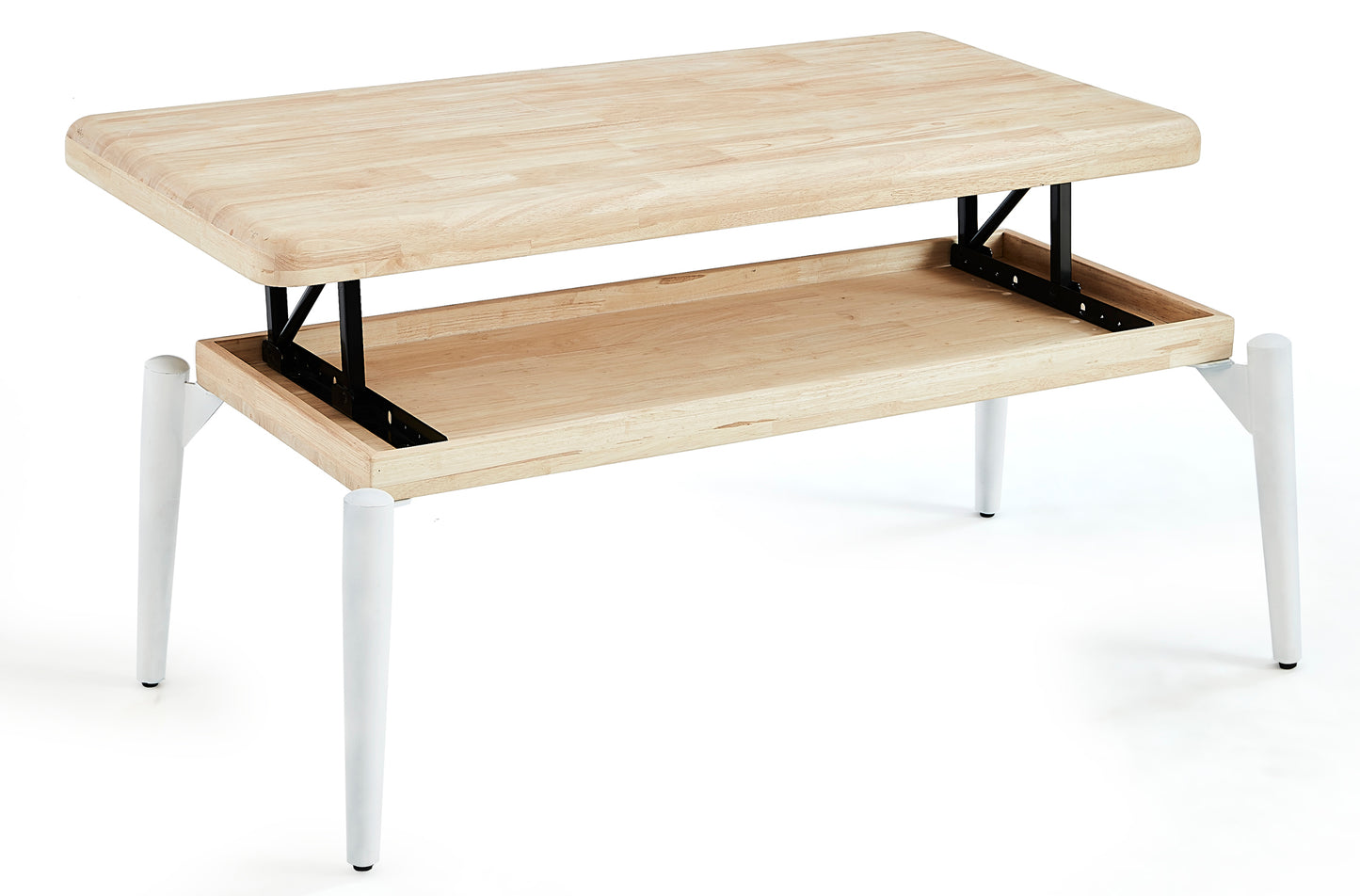 MESA CENTRO ELEVABLE LUNA 120 x 60 CM ROBLE NORDISH / BLANCO