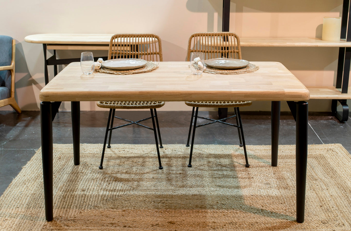 MESA COMEDOR FIJA KIOTO 140 x 80 CM NORDISH / NEGRO