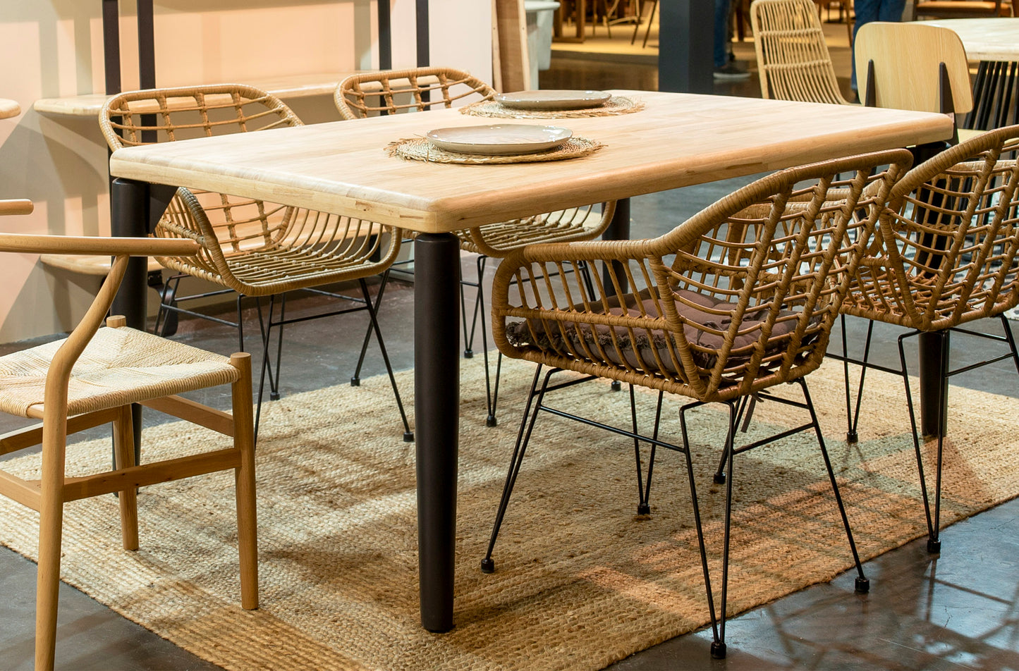 MESA COMEDOR FIJA KIOTO 160 x 100 CM NORDISH / NEGRO