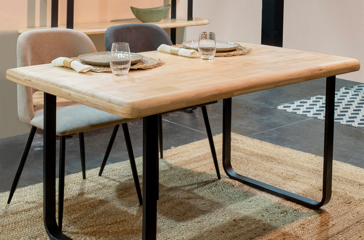 MESA COMEDOR FIJA YAKARTA 140 x 80 CM NORDISH / NEGRO
