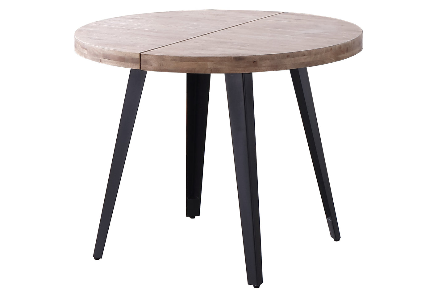 MESA COMEDOR REDONDA EXTENSIBLE PARÍS 100/140/180 CM ROBLE HONEY / NEGRO