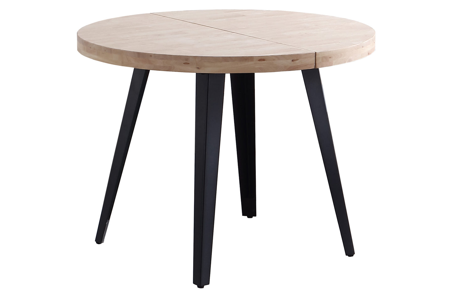 MESA COMEDOR REDONDA EXTENSIBLE PARÍS 120/160/200 CM ROBLE NORDISH / NEGRO