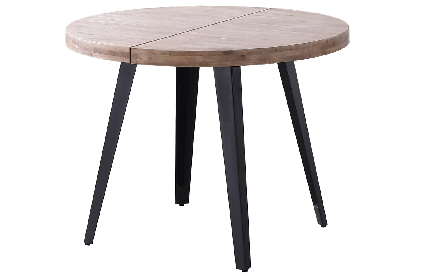 MESA COMEDOR REDONDA EXTENSIBLE PARÍS 120/160/200 CM ROBLE HONEY / NEGRO