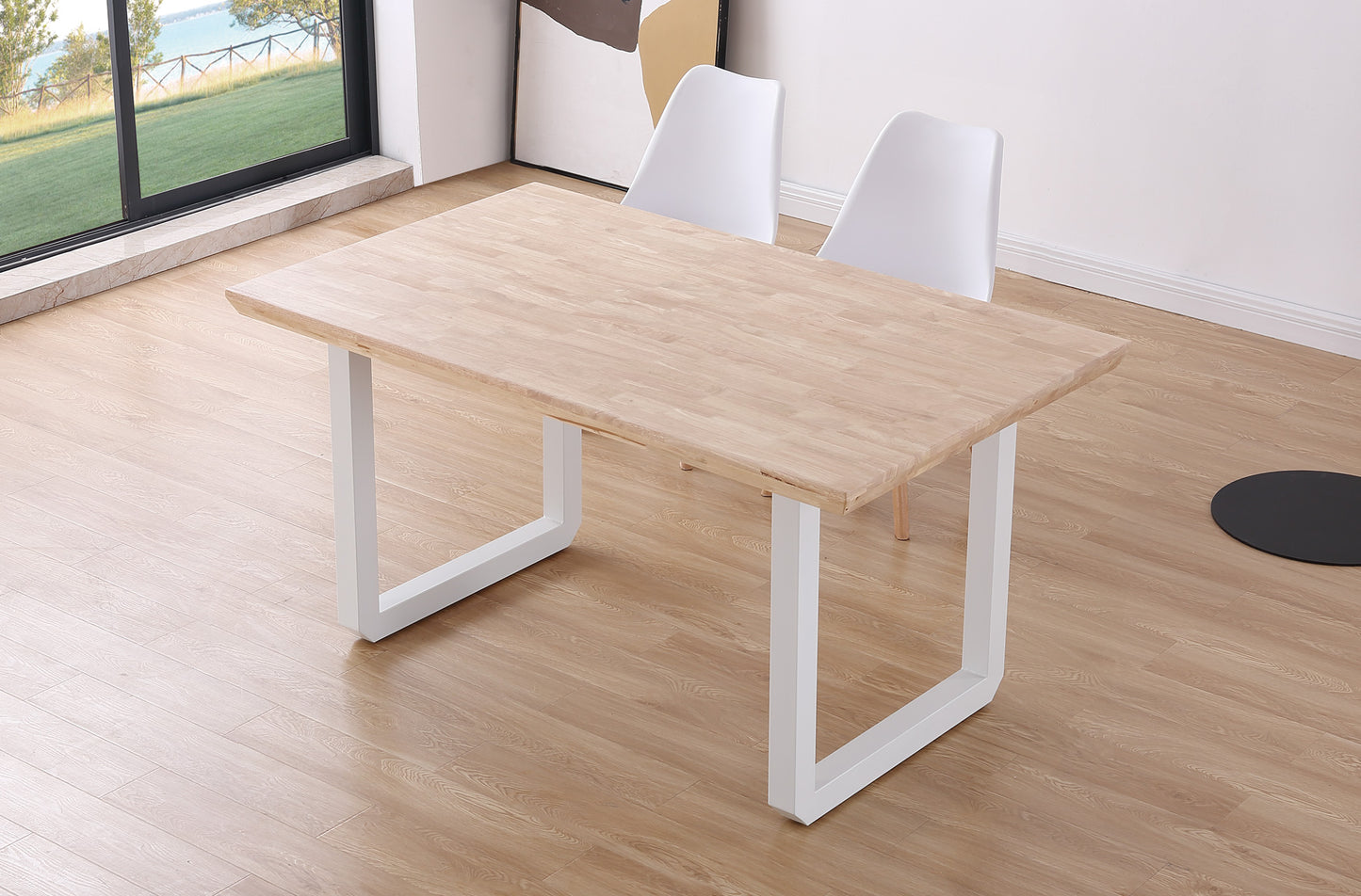 MESA COMEDOR FIJA ROMA 150 x 90 CM ROBLE NORDISH / BLANCO