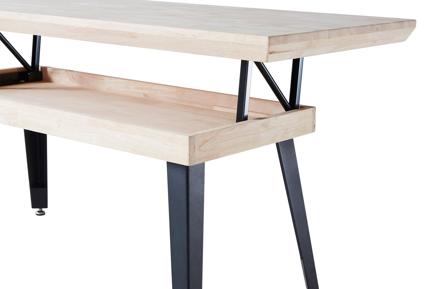 MESA CENTRO ELEVABLE AURORA 120 x 60 CM ROBLE NORDISH / NEGRO
