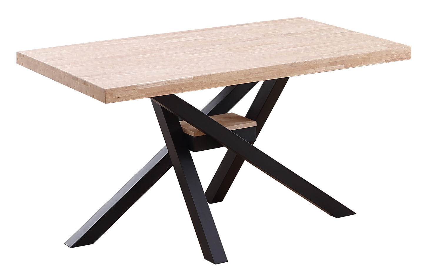 MESA COMEDOR FIJA MYKONOS 140 x 80 CM ROBLE NORDISH / NEGRO
