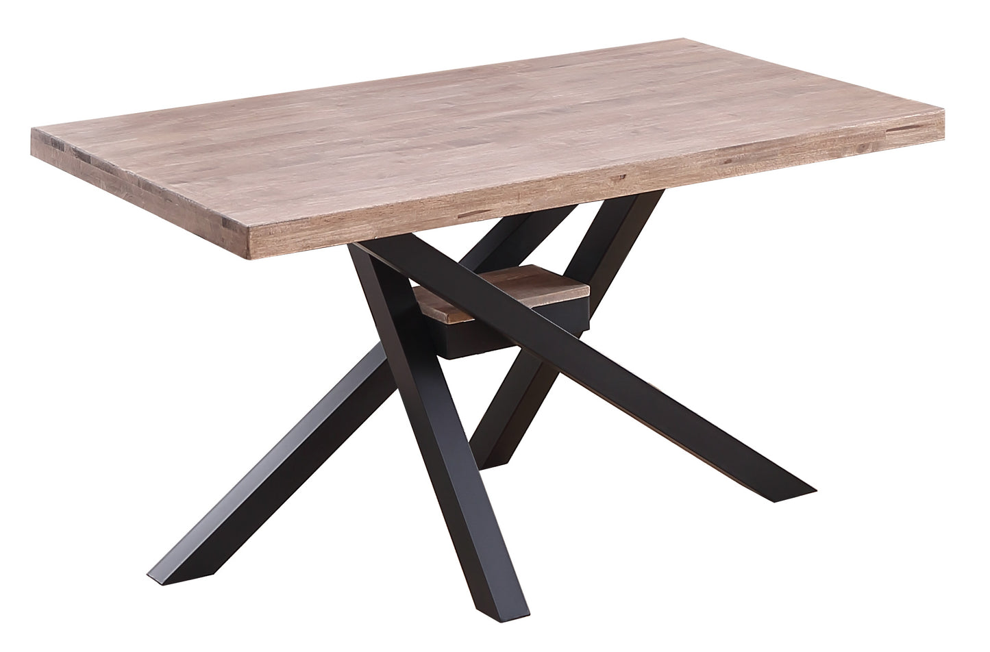 MESA COMEDOR FIJA MYKONOS 140 x 80 CM ROBLE HONEY / NEGRO