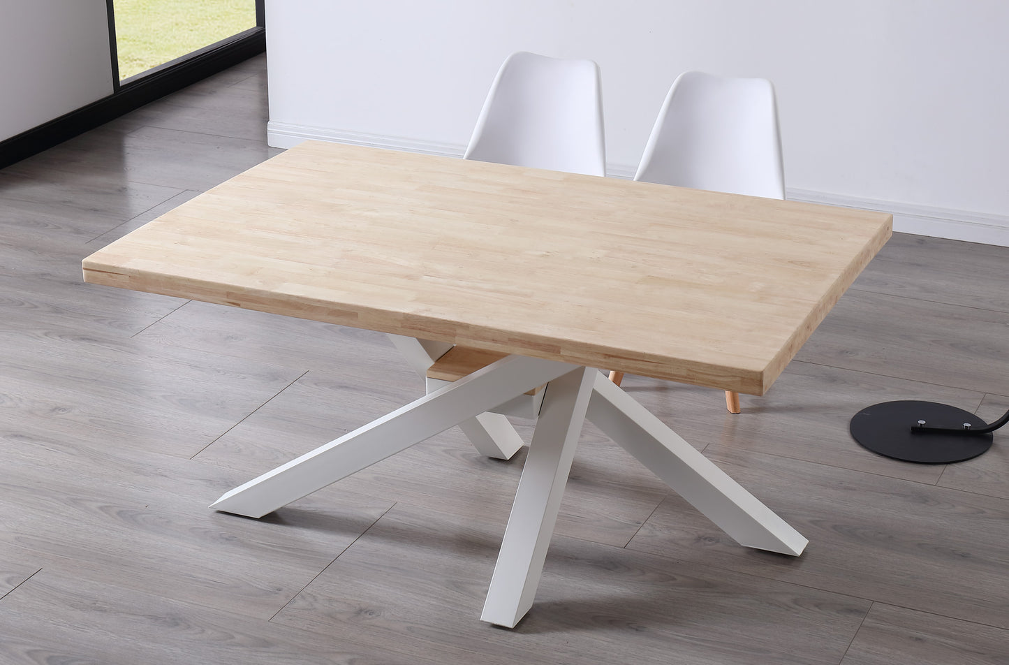 MESA COMEDOR FIJA MYKONOS 160 x 100 CM ROBLE NORDISH / BLANCO