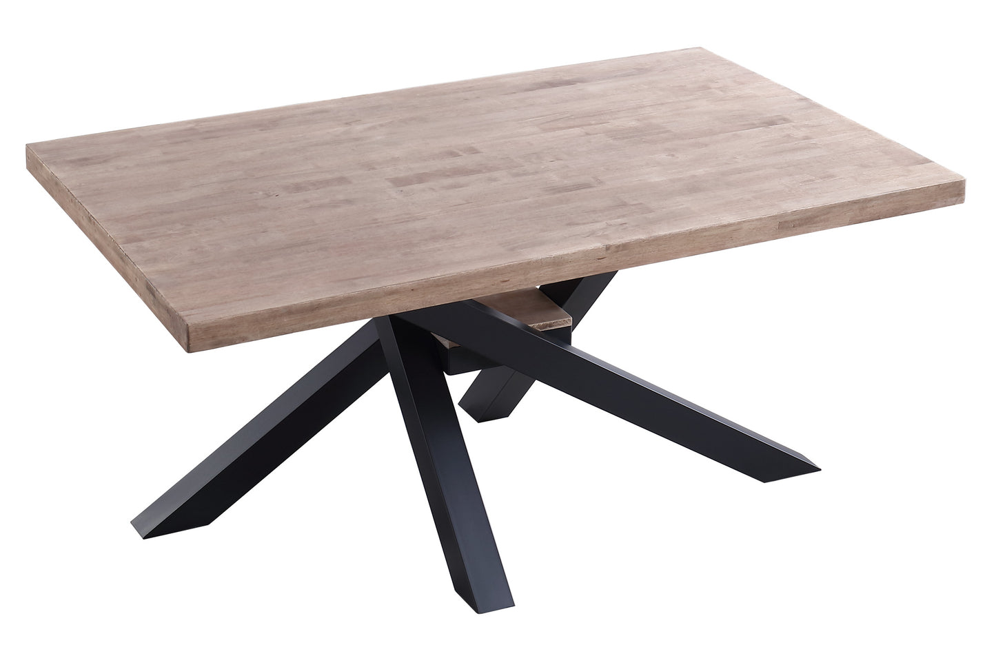 MESA COMEDOR FIJA MYKONOS 160 x 100 CM ROBLE HONEY / NEGRO