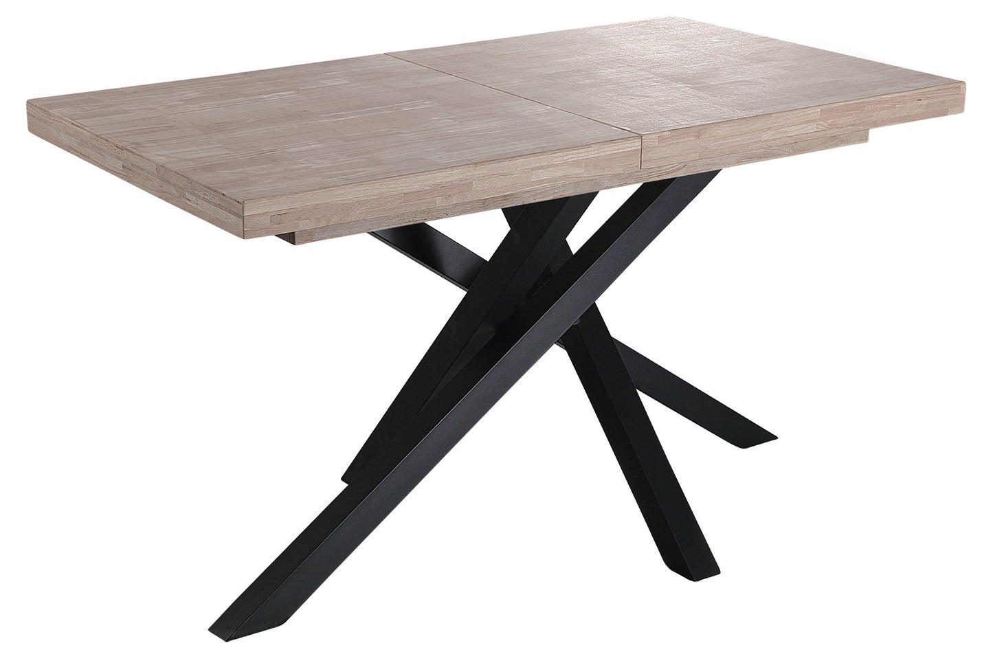 MESA COMEDOR EXTENSIBLE CHICAGO 140/180/220 x 90 CM ROBLE HONEY / NEGRO