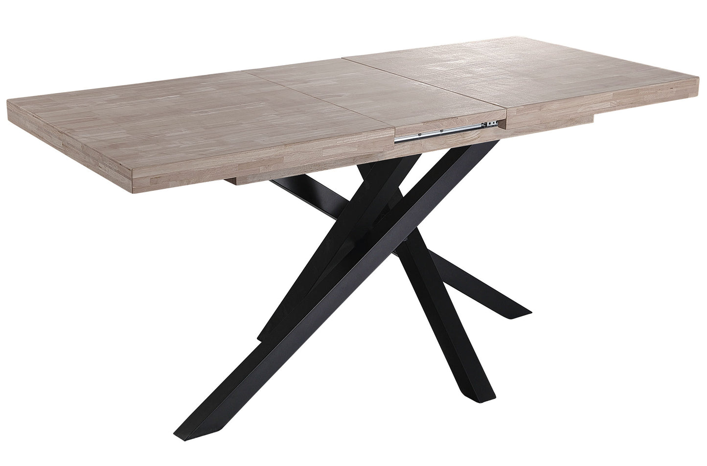 MESA COMEDOR EXTENSIBLE CHICAGO 140/180/220 x 90 CM ROBLE HONEY / NEGRO