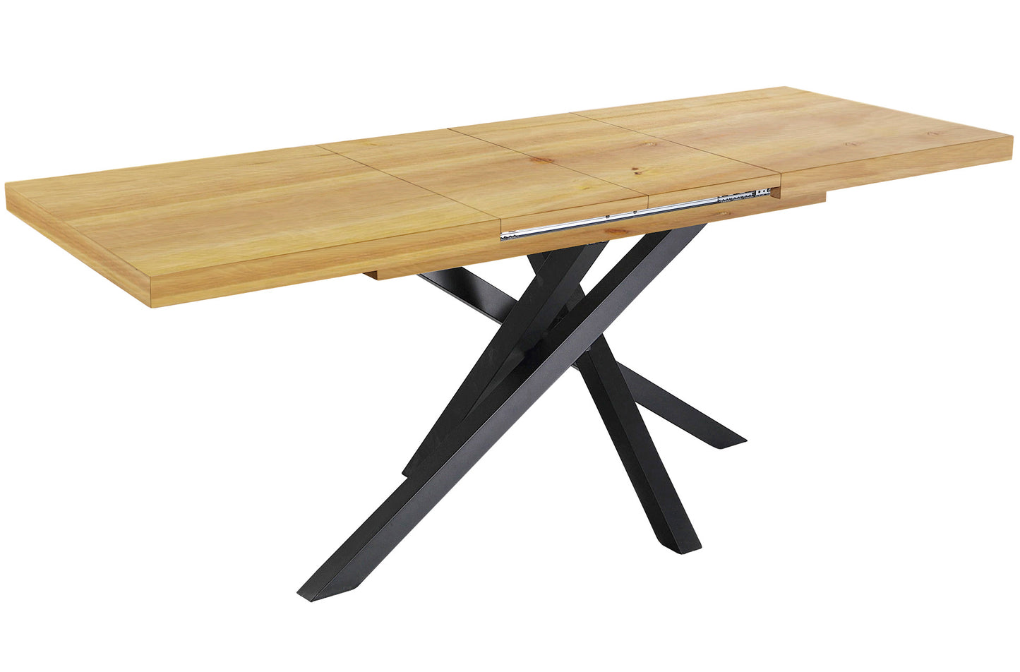 MESA COMEDOR EXTENSIBLE CHICAGO 140/180/220 x 90 CM CEDRO / NEGRO